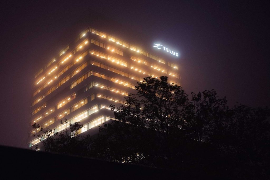 The Telus headquarters in Burnaby, B.C.