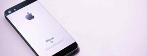 A closeup of an iPhone SE, one of the main focuses of the recent Apple event.