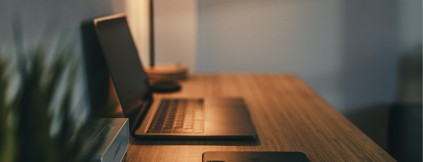 Connecting Families : a laptop in a desk