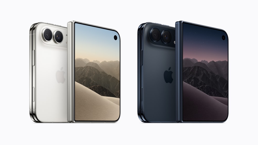 Apple iPhone Duo foldable shown in two colours ahead of its Canadian launch