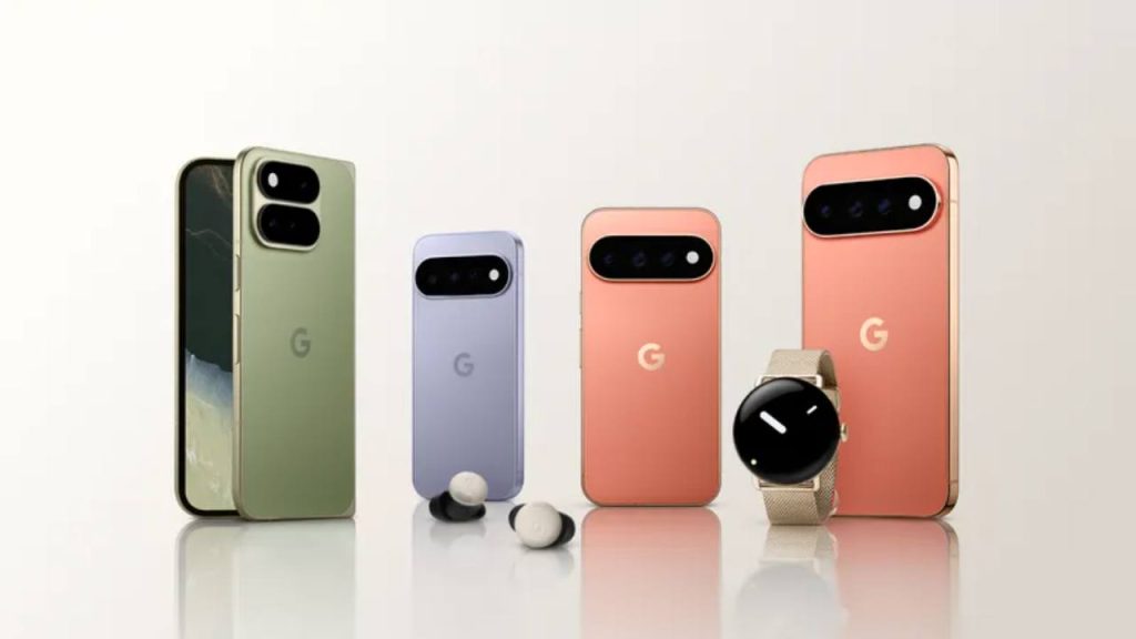 Google Pixel 11 lineup with multiple Pixel phones and accessories