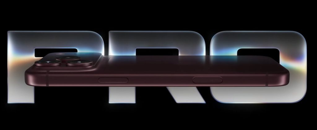 iPhone 18 Pro bourgogne vu de profil devant plusieurs écrans avec Dynamic Island