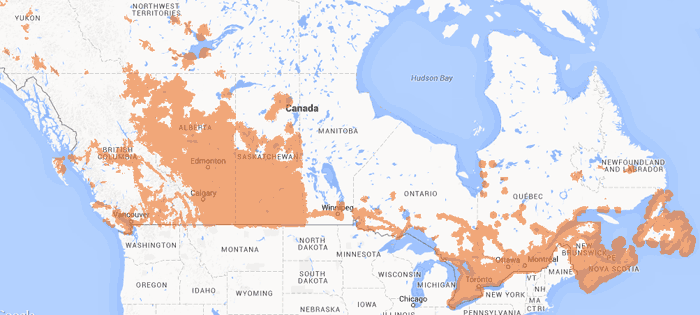 Public Mobile' network coverage